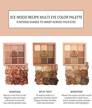 3CE MOOD RECIPE MULTI EYE COLOR PALETTE #SMOOTHER 8.0g - EZByourself